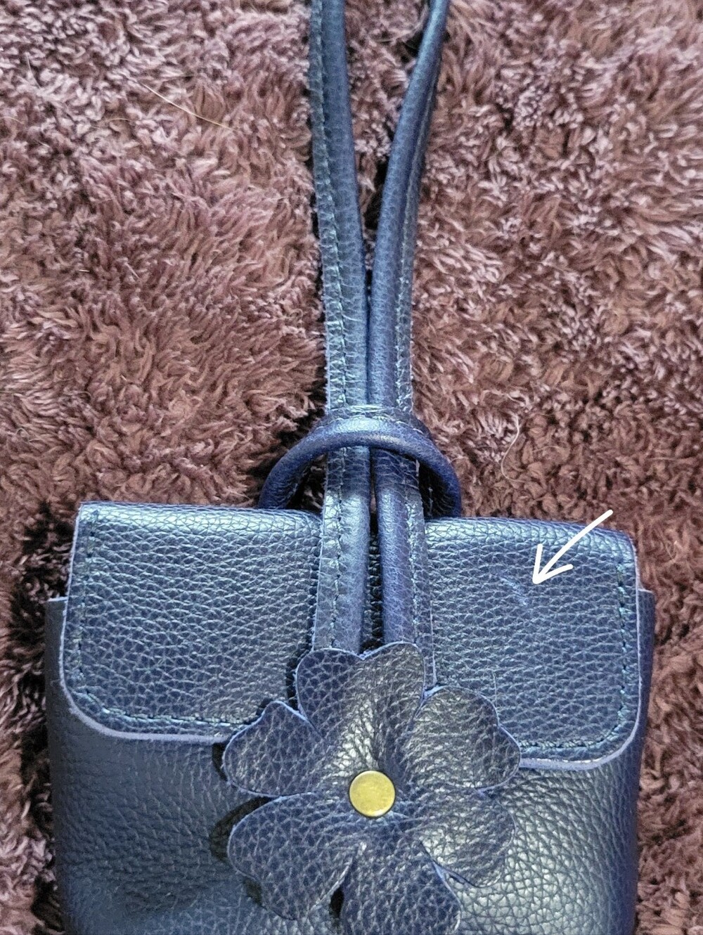 Portland Leather Goods Premium Colbalt Blue Blooming Wristlet